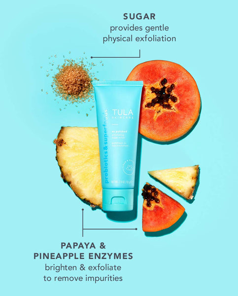 So Polished Exfoliating Sugar Face Scrub Tula Skincare 7499