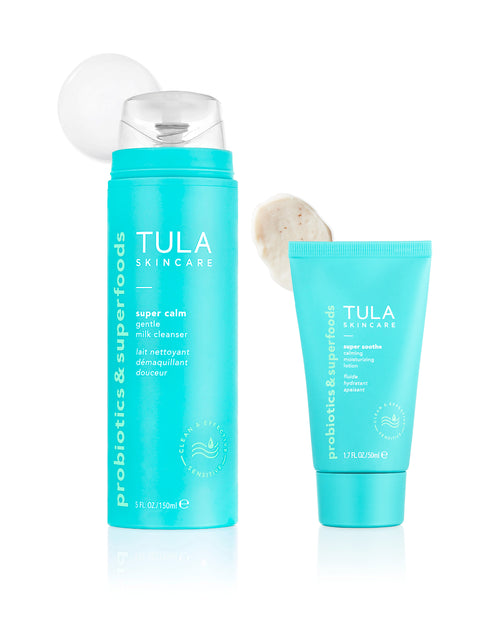 cleanser + moisturizer for sensitive skin routine
